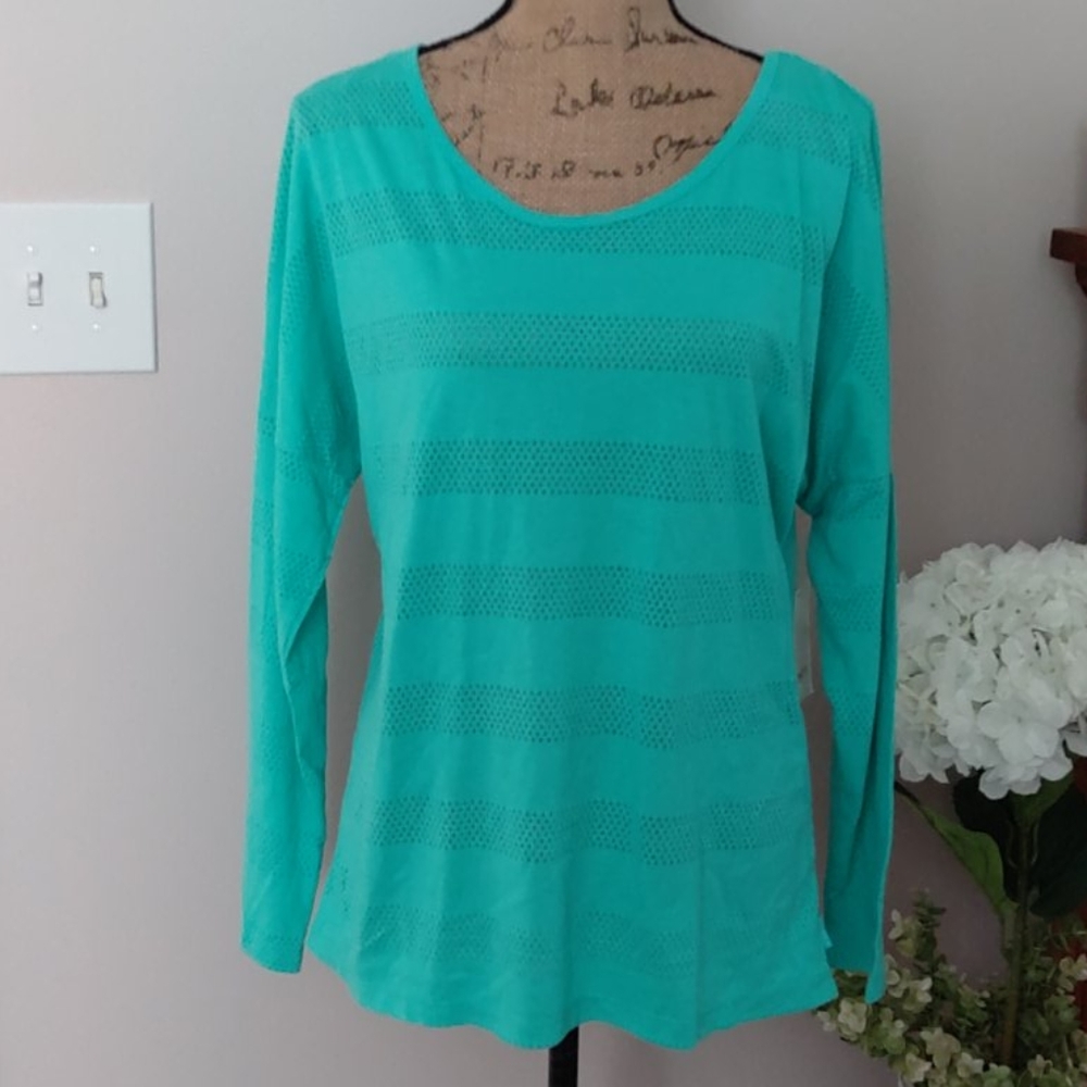 Jockey Sport top long sleeve NWT, sz Large